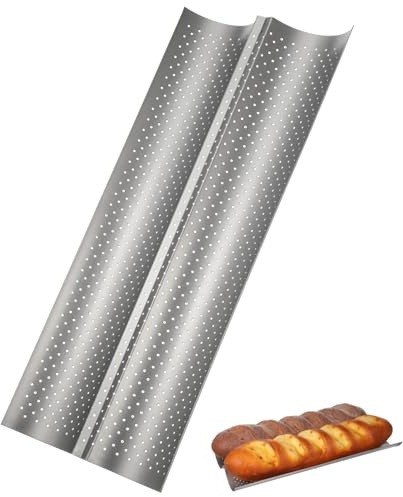 Homoyoyo Molde Para Hornear Forma De Onda Para Palitos De Pan Bandeja Para Hornear Herramienta De Cocina s Ranuras Baguettes