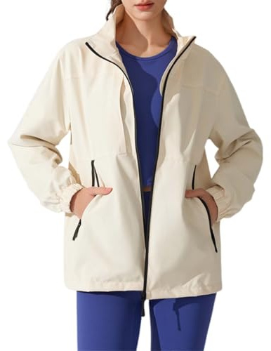 Giacca Antipioggia Antivento Giacca Antipioggia Impermeabile Giacca Casual con Cappuccio Giacca da Montagna Jacket Leggero Antivento Ripiegabile Giacca a Vento Donna con Cappuccio Outdoor