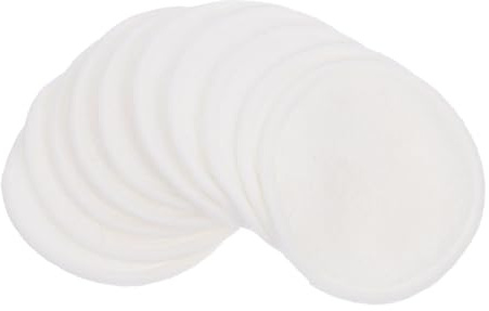 FRCOLOR Dischetti di Cotone Riutilizzabili 10 Pezzi 8 Cm Assorbenti Delicati la Rimozione Trucco Viso Morbidi Compatibili per Tutti i Tipi di Pelle e Uso in Viaggio