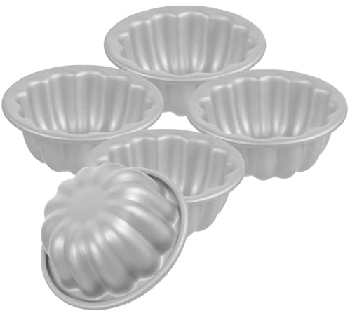 Veemoon 5 pezzi Stampi per Dolci in Alluminio Anodizzato Resistenti Alte Temperature per Muffin Budino e Torte per Casa Ristoranti e Pasticcerie