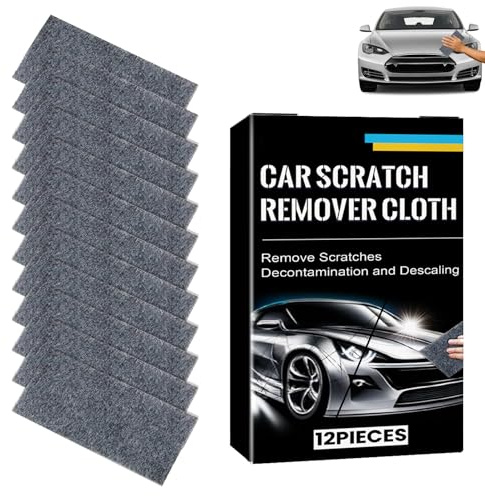 12 Stück Nanosparkle Tuch Cloth Car Scratch Remover,Nanosparkle Remover Kit for Car Paint Scratch Repair,Politur Tücher für Reparatur von Kratzern, Lackpflege, Autoreinigung