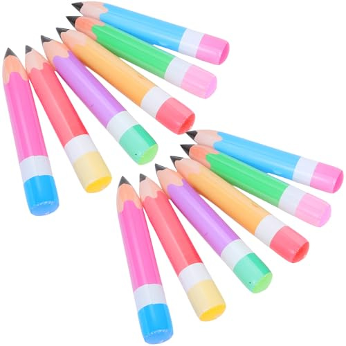 Housoutil 12 Lápices Inflables Gigantes de PVC Globos de Lápiz Grandes Multicolor 12 Piezas Decoración para Aulas y Fiestas de Regreso a Clases Adecuado para Eventos Escolares y