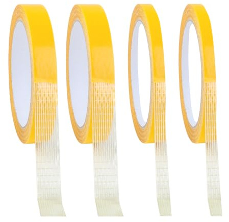 4 RollosCinta Doble Cara Ropa Dobladillo, 1,3 cm/0,8 cm x 10 m Cinta Adhesiva para Dobladillos, Cinta Adhesiva Bajo Pantalones para dobladillos de vestidos cortinas, no requiere costura ni planchado