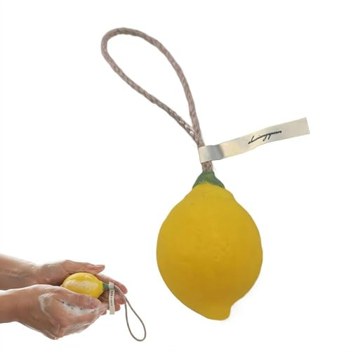 Savon En Forme De Citron Avec Ficelle, Savons Artisanaux En Forme De Grappe De Citrons, Pour Le Visage, Le Corps, La Douche Et Les Mains, Cadeau Pour Femmes Et Hommes (A)