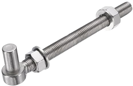 QUARKZMAN Perno En J Bisagra M16 X 8 Bisagras Acero Inoxidable 304 Perno En J Para Poste Con Arandelas Y Tuercas Para Cerca Malla Alambre Puerta Madera Entrada Vehículos.