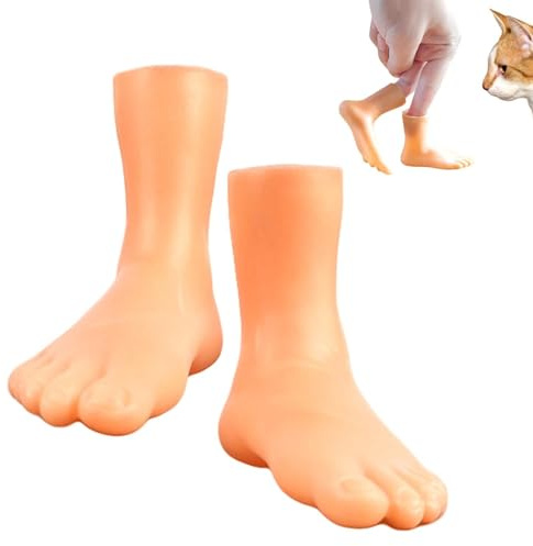 Fingerpuppen – Set mit 2 Mini-Füßen – niedliches interaktives Zubehör für spielerische Unterhaltung – lustiges Zubehör | für Erwachsene, Verlobungs-Aktivität mit Katzen, Dom