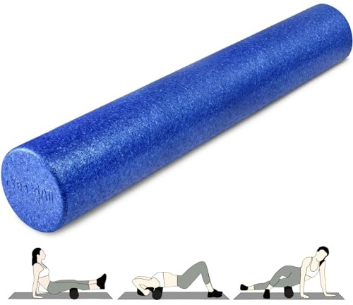 Yes4All Rouleau Mousse Rond en EPP Haute Densité pour le Dos, Rouleau d’Exercice pour Yoga, Pilates & Étirements - 30, 45, 60, 90 cm