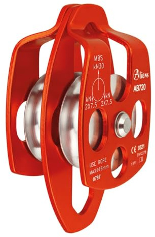 ALIENS Big Double Pulley Umlenkrolle 30 kN, Farbe:orange