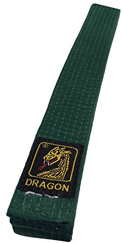 Karategürtel Judogürtel Budogürtel Dragon Grün 100% Baumwolle (300)