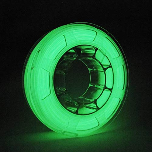 TOPZEAL 3D Drucker Filament PLA 1,75mm leuchten in der dunklen Farbserie, Maßgenauigkeit +/- 0,05 mm, 1KG Spule für 3D Drucker und 3D Stift (leuchtend grün)