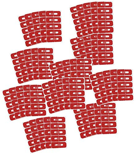 POFET Lot de 50 rouleaux de ruban adhésif rouge à décoller pour nail art,Protection anti-déversement pour Vernis à Ongles, Pochoir Pour Vernis à Ongles Souple Anti-éclaboussure Autocollant