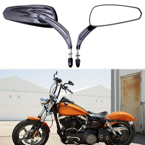 M8 8mm Motorrad Spiegel Rückspiegel für Softtail Slim Heritage Softail Breakout Roadster Sportster 1200
