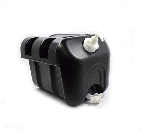 Promo Link Depósito de agua de plástico negro de 18 litros para camiones, coches, remolques, tractores y plataformas