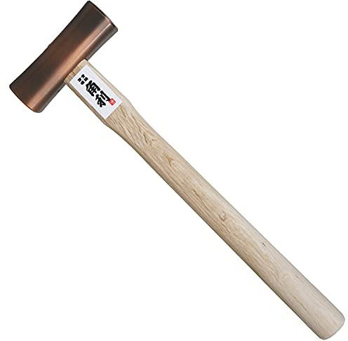 KAKURI Chisel Hammer 450g, Professional Japanese Woodworking Carpenter Hammer for Chisel, Plane, Nail, Heavy Duty Japanese Carbon Steel Bronze Plated Square Head, Made in JAPAN