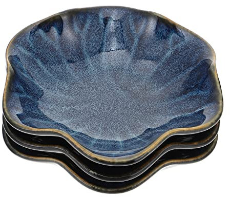 SHERCHPRY 3piezas Plato De Salsa Cerámica De Cuencos Para Condimentos Platos Para Salsas Usar Takis Azul Mesa De Comedor