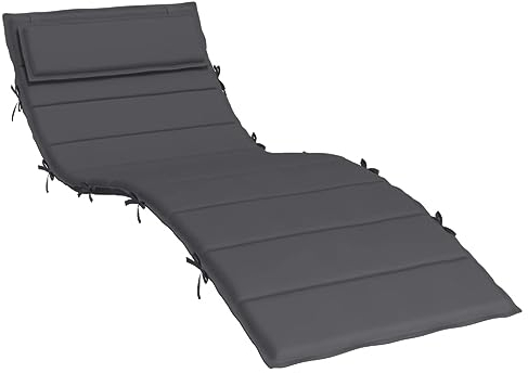 vidaXL Sonnenliegen Auflage, Liegenauflage Outdoor, Polster Auflage für Gartenliege Liegestuhl, Polsterauflage, Anthrazit 180x60x4cm Oxford-Gewebe