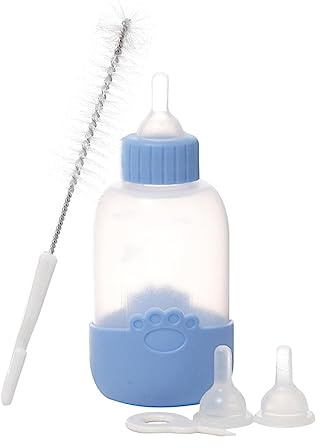 Nursing Bottles for Kittens, Clear Scale Puppy Feeding Bottle, Durable Puppy Milk Feeder Puppy Milk 100ml Food Grade Soft Teat and Brush, Kitten Supplies for Small Animals, Kittens, Rabbits