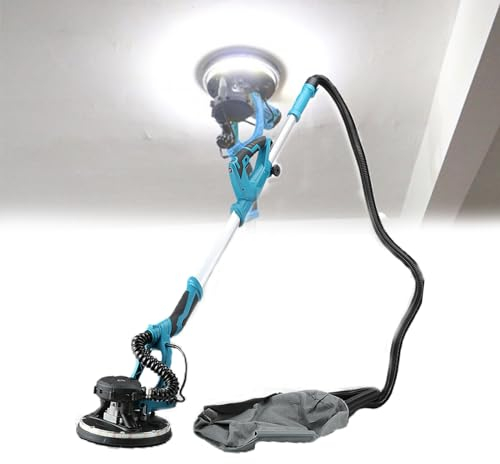 Kindevieft Lijadora para Paneles De Yeso, Lijadora EléCtrica para Paneles De Yeso De 1800 W, Lijadora De Pared De 2100 RPM con RecoleccióN De Polvo por AspiracióN, Mango Extensible