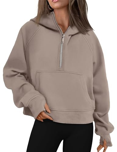Timuspo Hoodie Damen Sweatjacke Kapuzenjacke mit Fleecet-Innenfutter Basic Zip Up Hoodie Pullover Winter Damen-Oberteile