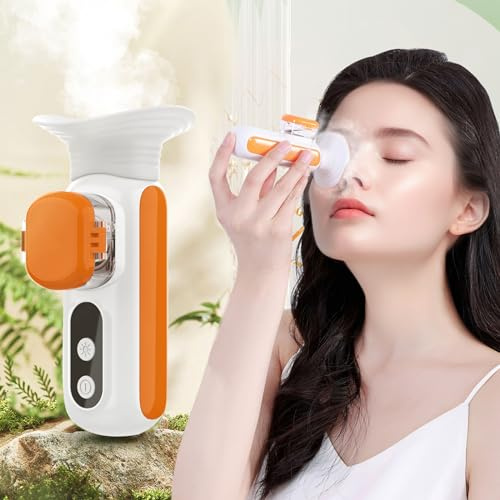 Nano Mist Sprayer, Augen Gesichtsdampfer, Augen & Gesicht Mister Nebelsprüher mit Heißkompresse, Tragbarer Sprühgerät, USB Wiederaufladbare Augenpflege Hautpflege Feuchtigkeitsspray