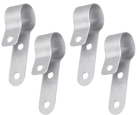 Inscrip Exhaust Pipe P Clip, 4Pcs Air Diesel Heater Exhaust Pipe P Clip Clamp, 24mm-28mm Galvanized Metal Clamps for Webasto/for Eberspacher Heaters Car Truck Van Camper