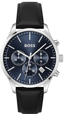 BOSS Chronographen-Quarzuhr für Herren Kollektion Avery mit Edelstahlarmband oder Lederband