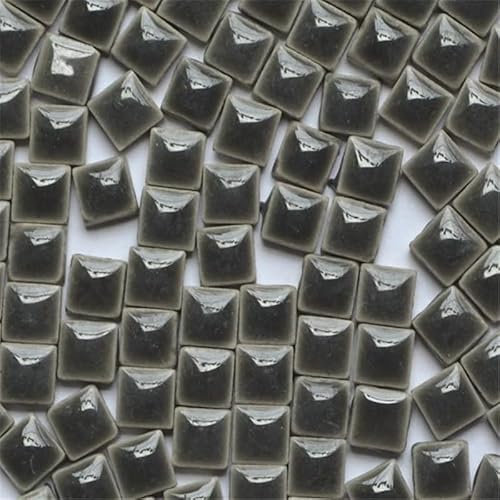 SHBHWS Mosaik 100 g DIY-Keramik-Mosaikfliesen, Glasspiegel, handgefertigte Ornamente, Fliesen, Wandarbeiten, bunter Kristall for dekorative Materialien Mosaiksteine(Golden)