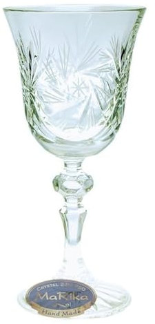 MaRika Set de verres à vin en cristal 170 ml, Classique, Fait main, Set de 6 – Verres à vin élégants, parfaits pour le vin rouge, le vin blanc et comme cadeau