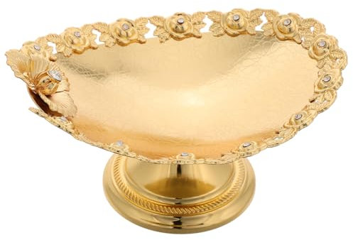 OKUMEYR Boho Style Cake Display Server Vintage Tall Plate Stand Versatile Serving Tray for Desserts Snacks