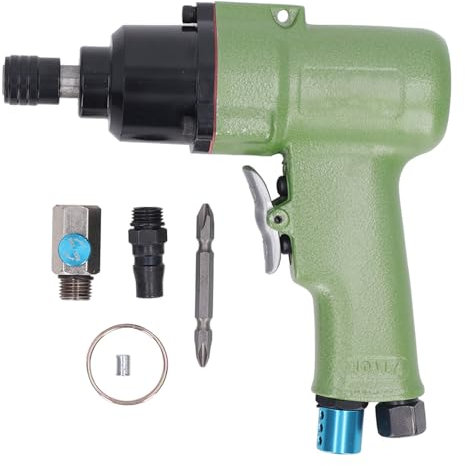 Destornillador de Pistola Neumática, Destornillador de Impacto de Aire de Acero de Aleación 9000 Rpm para Ensamblaje de Muebles con Silenciador, Agarre Cómodo, Diseño Duradero
