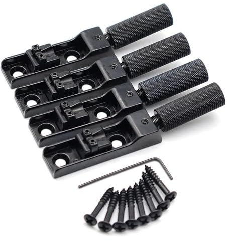 4-Saiter Bass Headless Single Split Style Bridge(Black)