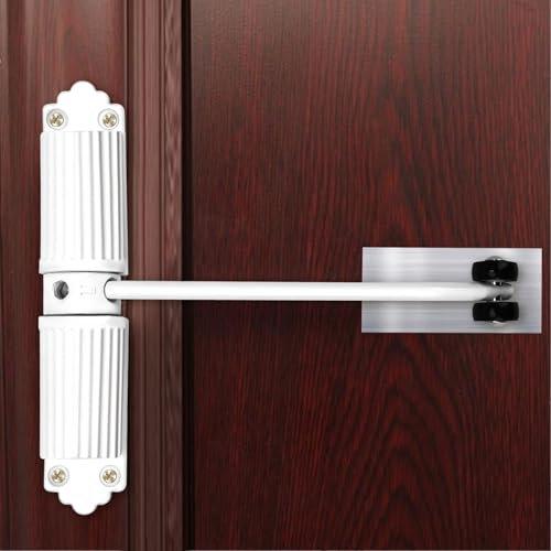 Automatic Door Closer, Heavy Duty Door Closure for Interior and Exterior Doors,Gate Spring,Gate Closer,Spring Loaded Door Closer with Adjusting Rod and Screws