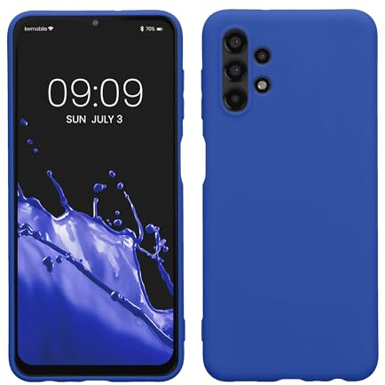 kwmobile Custodia Compatibile con Samsung Galaxy A13 4G Cover - Back Case per Smartphone in Silicone TPU - Protezione Gommata - blu baltico