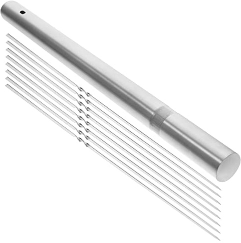 Toyvian Brochettes Barbecue Inox Plates pour Kebabs Outils de Cuisson Extérieur Brochettes Métalliques