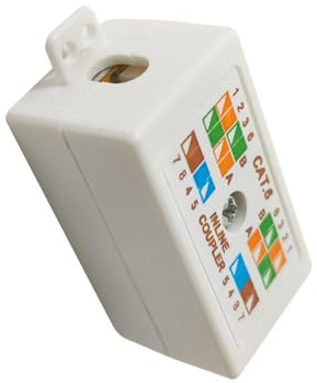Replacement Coupler Joiner Quick Ethernet Cable Connection for Professional CAT6 Ethernet Junction Box Secure Connection