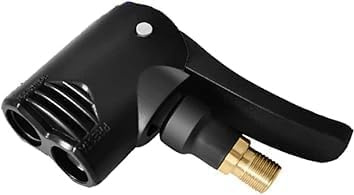 Schwarzer Ventiladapter, Doppelkopf, Fahrradpumpe, Reifenluftpumpe, Stecker, Kopf Reifen und Fahrradschlauch-Zubehör