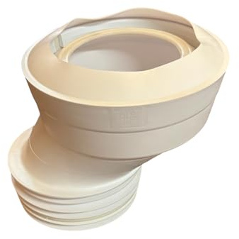 40mm Toliet Offset Pan Connector WC 40mm Offset Pan Connector for use with 4 (110mm) Pipe White Soft, Durable, Flexible Plastic Material Pack of 1