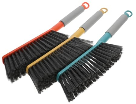 Healifty 3pièces Balai à Main Brosse De Nettoyage avec Manche pour Comptoirs Et Meubles Balai Fouet Balayage Sols