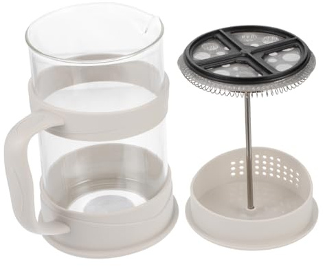 DECORNIJIA Cafetera Prensa Francesa de Vidrio 800ml Jarra Transparente Funcional para Amantes de Café y Té Uso Doméstico y Oficina