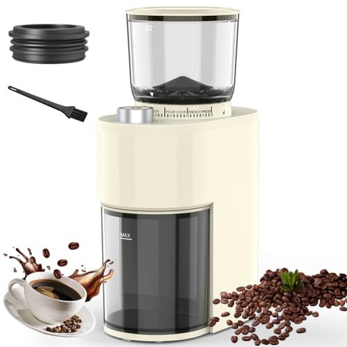 Moulin à café électrique grande capacité 150 g, avec 38 réglages de broyage précis, moulin automatique à un seul bouton, antistatique, pour usage domestique, pour expresso et goutte à goutte