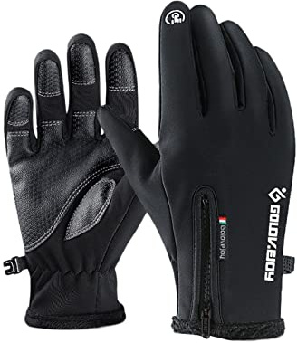 Generisch Winterhandschuhe Herren Damen Wasserdicht Warm - Thermo Winterhandschuhe Skifahren Handschuhe MTB Laufen Touchscreen-Funktion wasserdichte Insert Touchscreen Outdoor Radfahren Langlauf