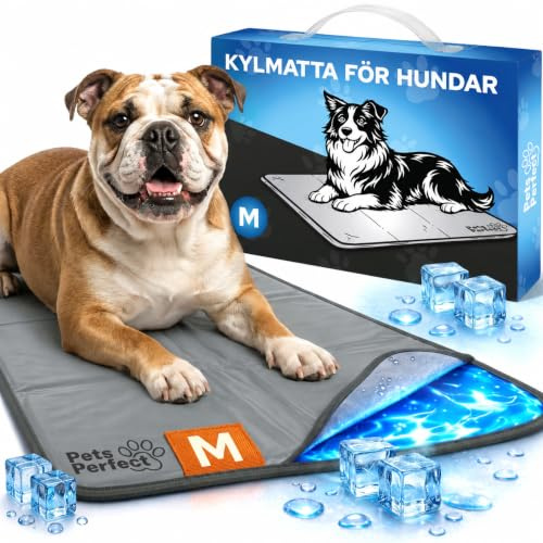 PETS PERFECT Kylmatta för Hund självkylande – Hundkylmatta med 100% giftfri kylgel – Kylmatta Hund Självkylande för alla storlekar – Hopfällbar dog cooling mat och kylmatta Katt