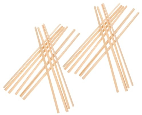 Uonlytech Lot de 20 Baguettes Triangulaires en Bois Brut 6 Mm X 30 Cm pour Moulures et Garnitures de Fenêtre, Bandes de Bois DIY pour Décoration Fenêtre, Finition D’angles et