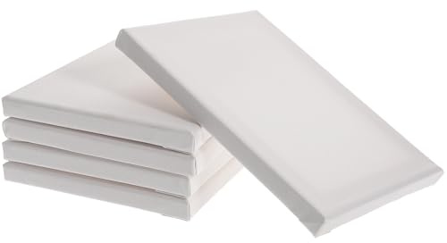 PACKOVE Set 5 Tele 15X20 CM Telaio in Legno Massello per Dipinti ad Olio e Acrilico, Tele Bianche per Pittura Artistica e Laboratori Creativi