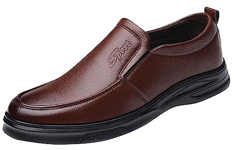 Mocassins, scarpe da uomo in pelle, mokkasin, scarpe da tuta, mocassini, leggere, basse, scarpe da lavoro, scarpe basse, marrone 39