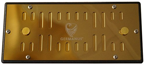 GERMANUS Metall Humidor Befeuchter mit Kristallen Kassette XL Gold II, regelbar