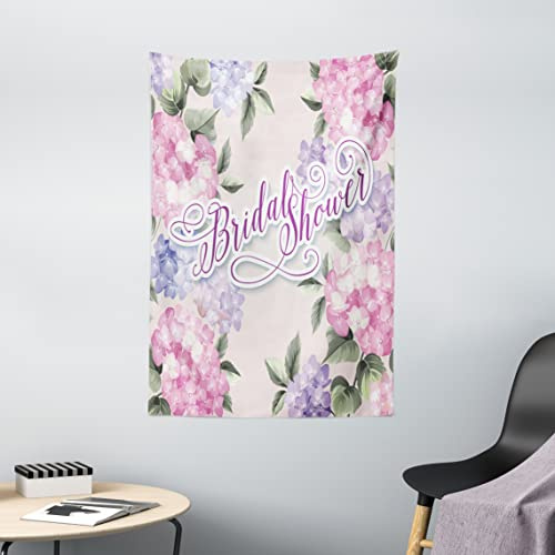 ABAKUHAUS Shabby Flora Tapisserie, Bride Hortensias, pour la Chambre, 100 x 150 cm, Pourpre Et Rose Pâle
