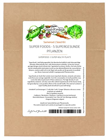Super alimenti - set di semi con 5 piante super sane per un'alimentazione consapevole