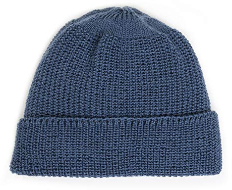 Leuchtfeuer Strickwaren Mütze BORKUM 303 Beanie Grobstrick Made in Germany (Jeans)