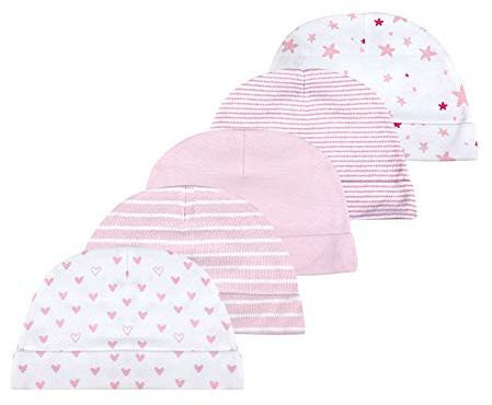 Kiddiezoom Mütze, Fäustlinge für Babys, Jungen, Mädchen, weiche Baumwolle 10er Pack, Kratzfäustling